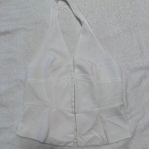 SHEIN Elegant Cream Halter Top